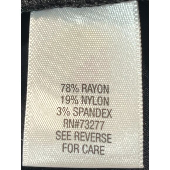 NWT Dana Buchman Black Tie Slim Straight Mid Rise Pants XL Short Tummy Control - Picture 7 of 8